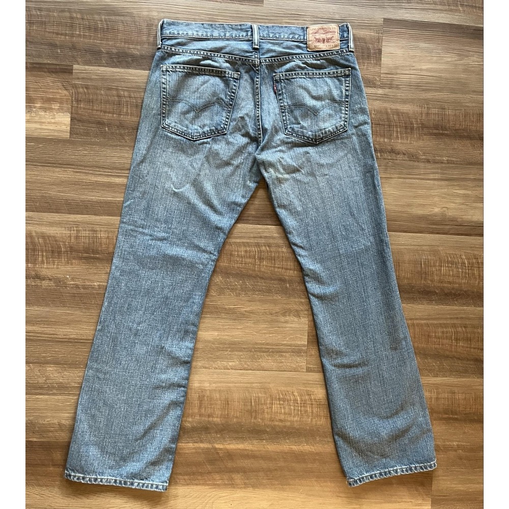 Levis 527 Jeans Mens 36x32 Blue Medium Wash Slim Bootcut Low Rise Denim